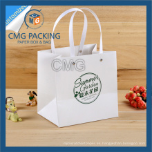 Bolsa de papel con mango de remache y mango de plástico (CMG-MAY-042)